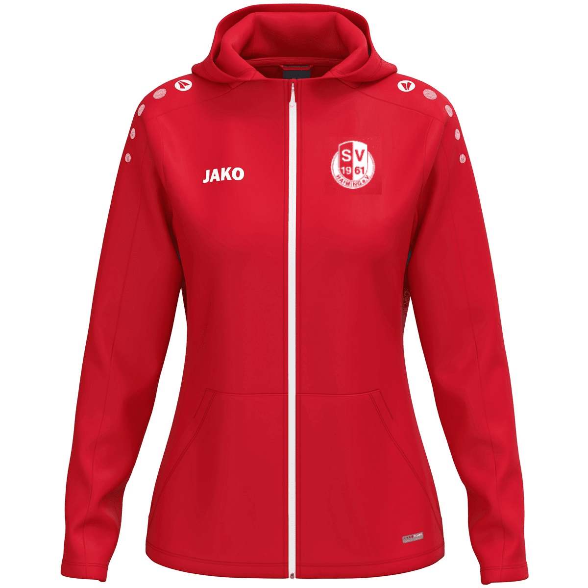 Kapuzenjacke One Damen / Initialen unten Rechts / Logo weiß